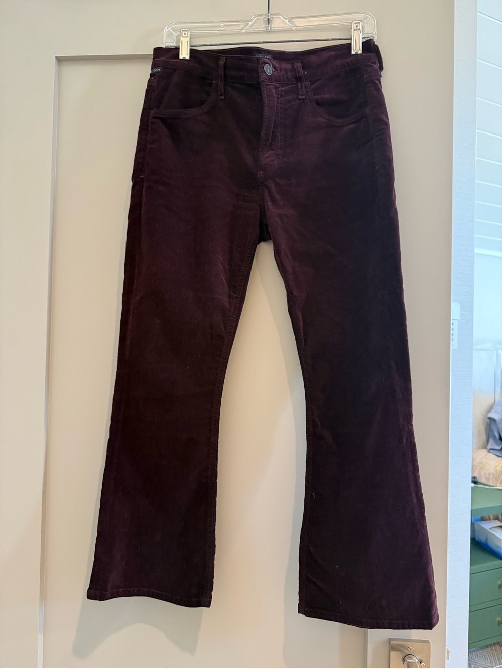 Citizens Of Humanity Women's Ankle Crop Corduroy Jeans in Deep Plum